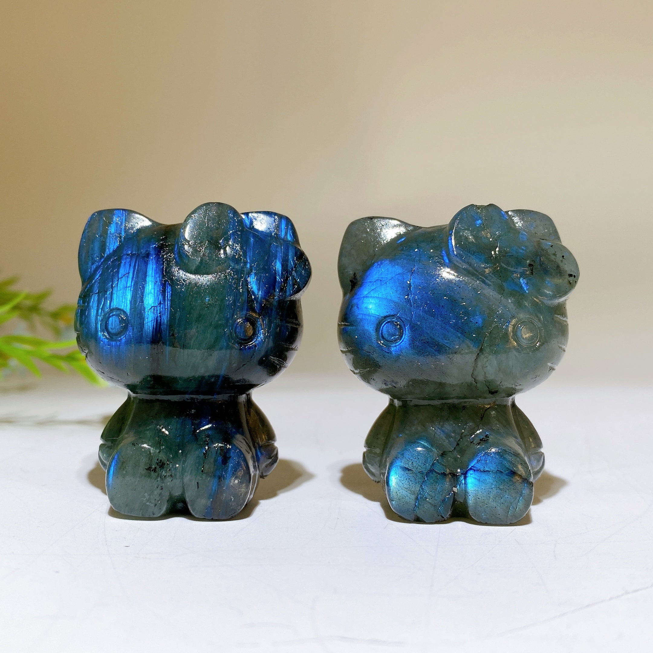 1.9 inch Labradorite Owl Crystal Figurine for Healing
