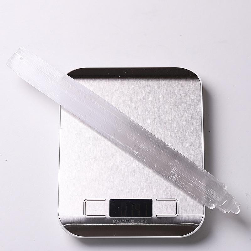 Baguette de cristal de chakra en sélénite de 10,5 po