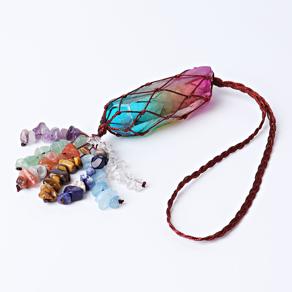 10-inch Chakra Aura Angel Crystal Hanging Ornament