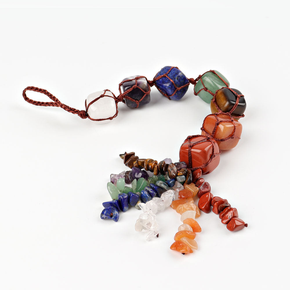 10-inch Chakra Crystal Hanging Ornament for Energy Healing
