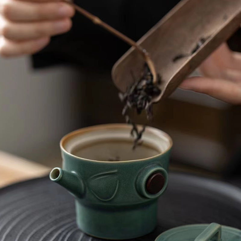 Service à thé chinois en céramique Sanxingdui | Cadeau Kung Fu