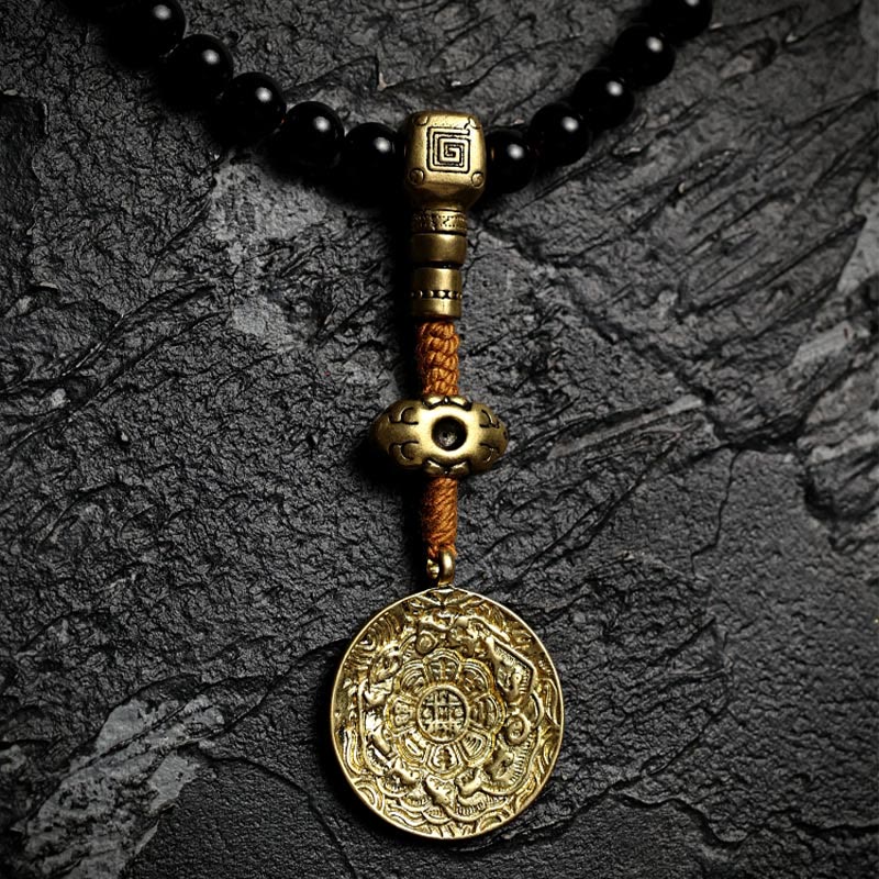 Bracelet Mala 108 perles en onyx noir pour la protection