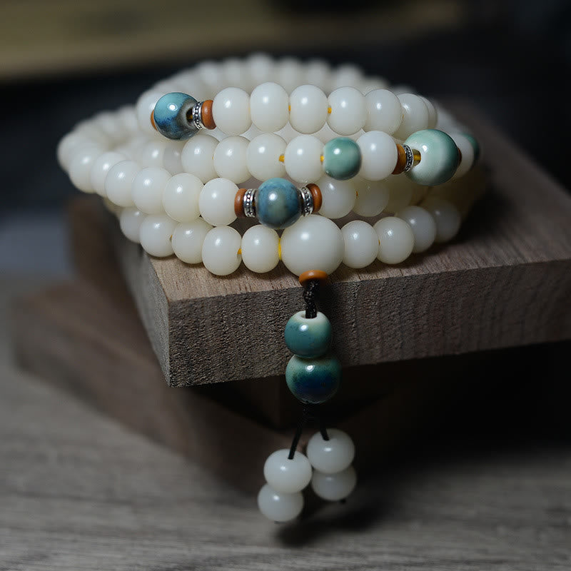 Bracelet Mala Bodhi Seed 108 perles pour le calme et la protection