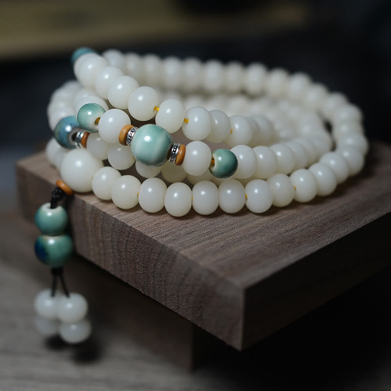 Bracelet Mala Bodhi Seed 108 perles pour le calme et la protection