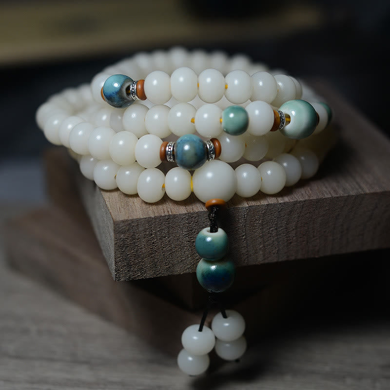 Bracelet Mala Bodhi Seed 108 perles pour le calme et la protection