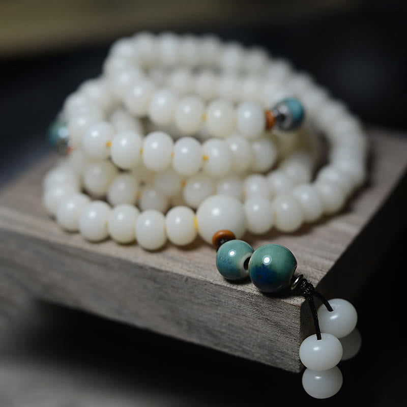 Bracelet Mala Bodhi Seed 108 perles pour le calme et la protection