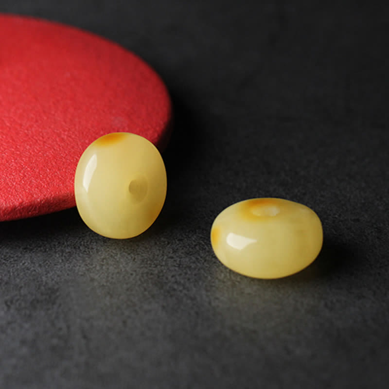 Bracelet Mala 108 perles en citrine et ambre pour la paix