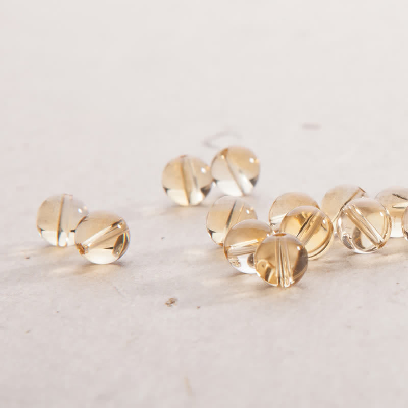 Bracelet Mala en citrine à 108 perles pour la prospérité et la protection