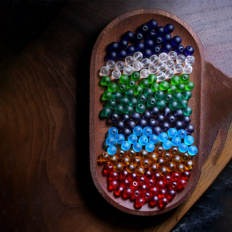 Bracelet Mala Liuli en verre de 108 perles avec breloques du zodiaque chinois