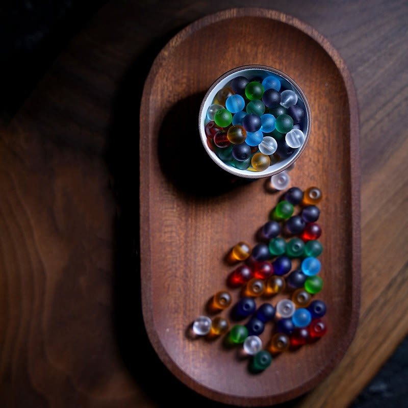 Bracelet Mala Liuli en verre de 108 perles avec breloques du zodiaque chinois