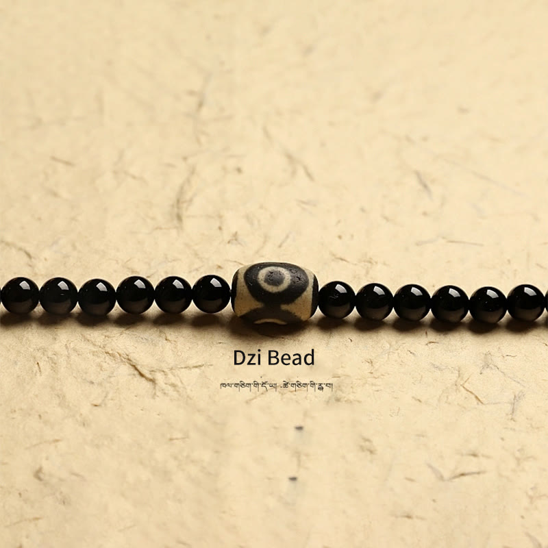 Bracelet Mala de protection en onyx noir à 108 perles