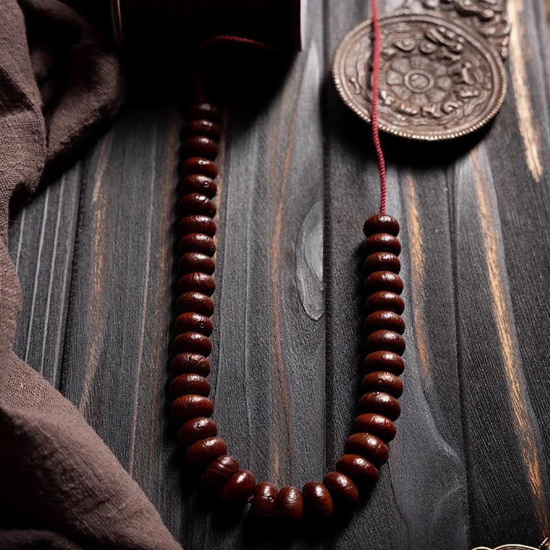 Bracelet Mala Bodhi Seed 108 perles avec protection en jade cyan Hetian