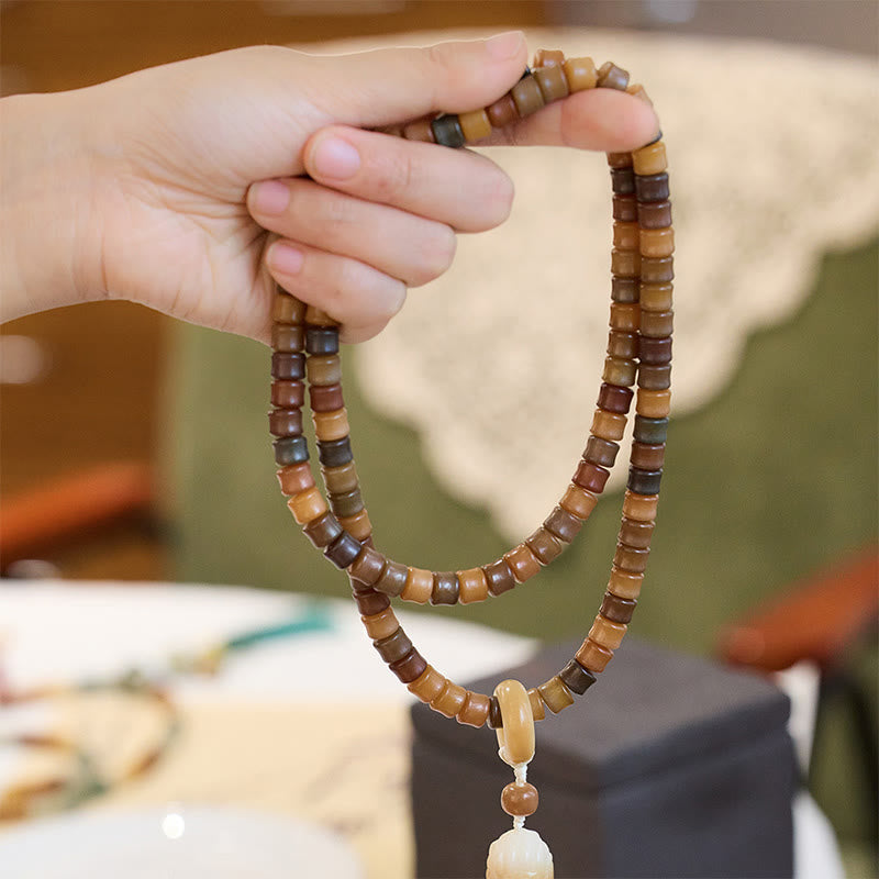 Bracelet Mala Bodhi Seed 108 perles pour l'harmonie de la méditation