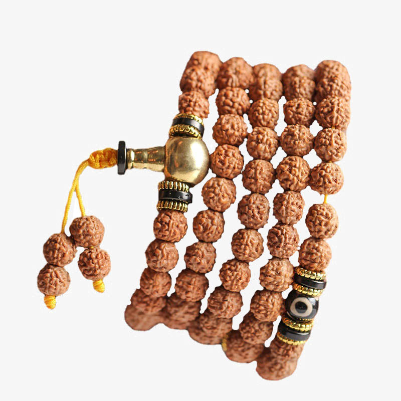 Bracelet Mala Bodhi Seed 108 perles pour la méditation et la chance