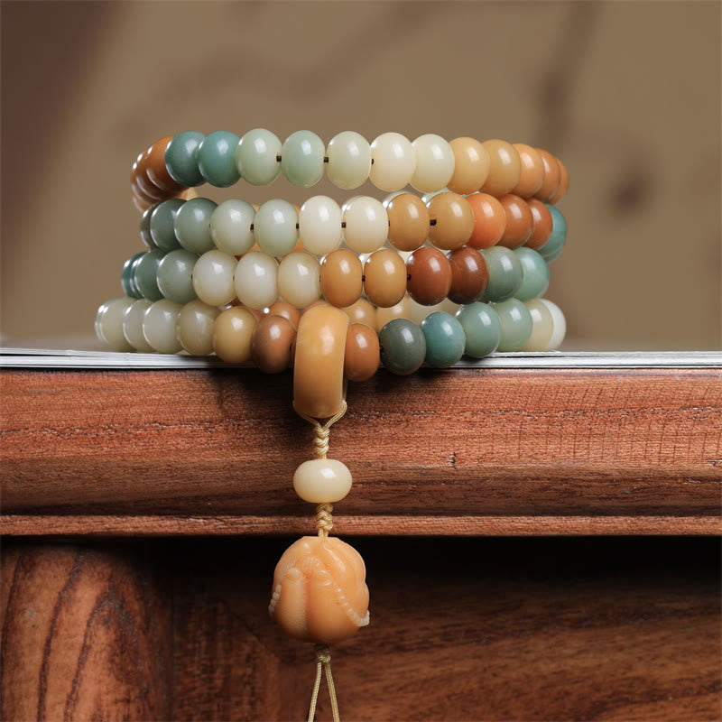 Bracelet Mala Bodhi Seed 108 perles pour la méditation et la paix