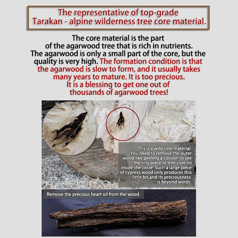 Bracelet Mala en bois d'agar Tarakan de 108 perles pour la protection