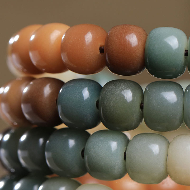 Bracelet Mala Bodhi Seed Mala de 108 perles avec Tara verte pour la paix