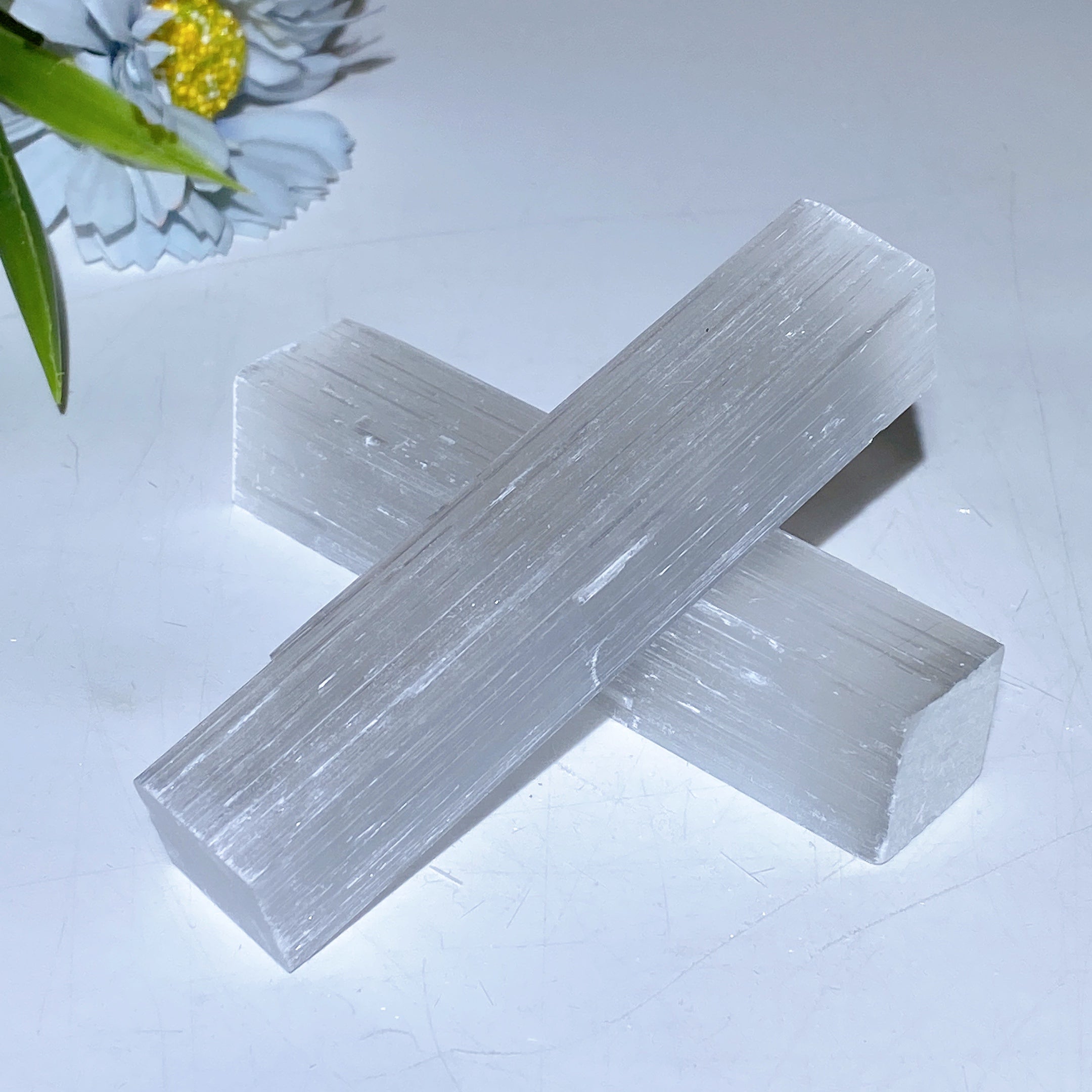 10cm Selenite Stick Raw Crystal for Healing Energy & Meditation