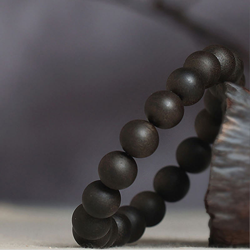 Bracelet de force en bois d'agar de 10 mm - Rare Dalat White Qinan Sinking