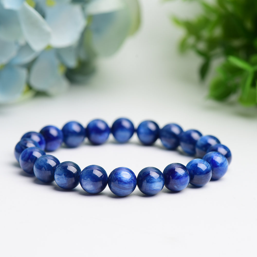 10mm Blue Kyanite Spiritual Bracelet for Healing