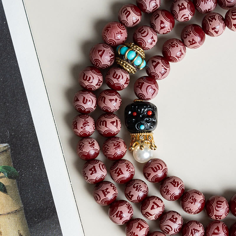 Bracelet d'harmonie Bodhi Seed Om Mani Padme Hum 10 mm