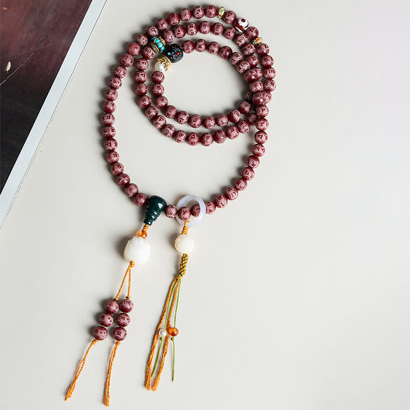 Bracelet d'harmonie Bodhi Seed Om Mani Padme Hum 10 mm