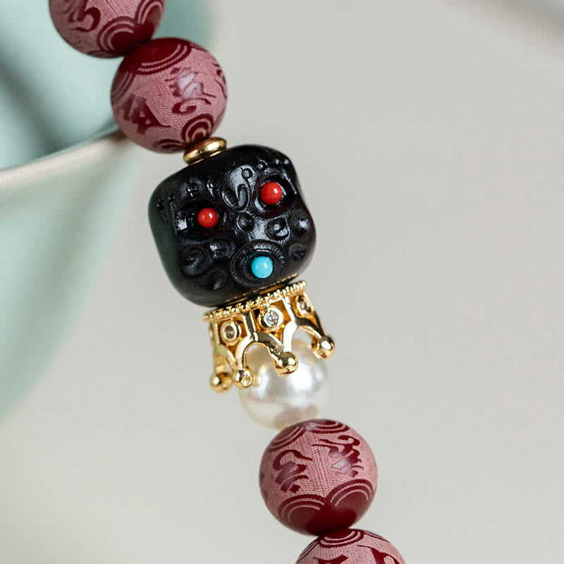 Bracelet d'harmonie Bodhi Seed Om Mani Padme Hum 10 mm