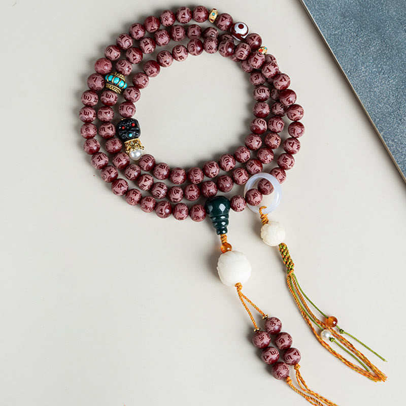 Bracelet d'harmonie Bodhi Seed Om Mani Padme Hum 10 mm