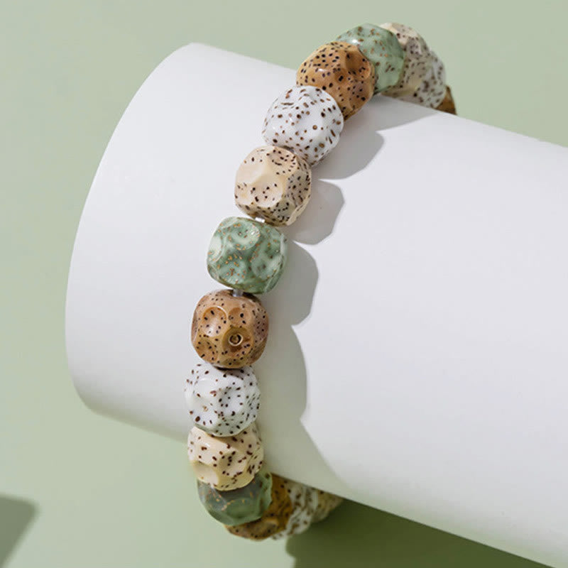 Bracelet spirituel en graines de Bodhi de 10 mm pour la richesse et la chance