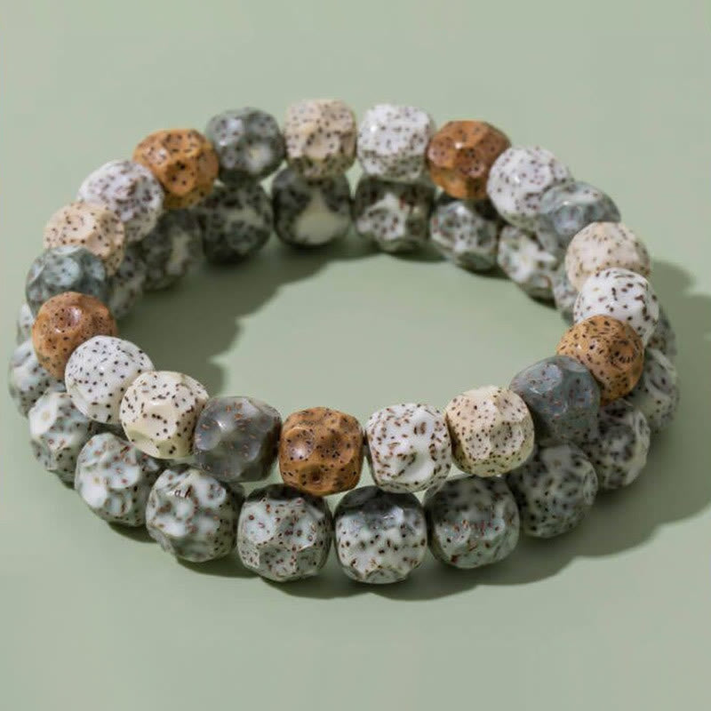 Bracelet spirituel en graines de Bodhi de 10 mm pour la richesse et la chance