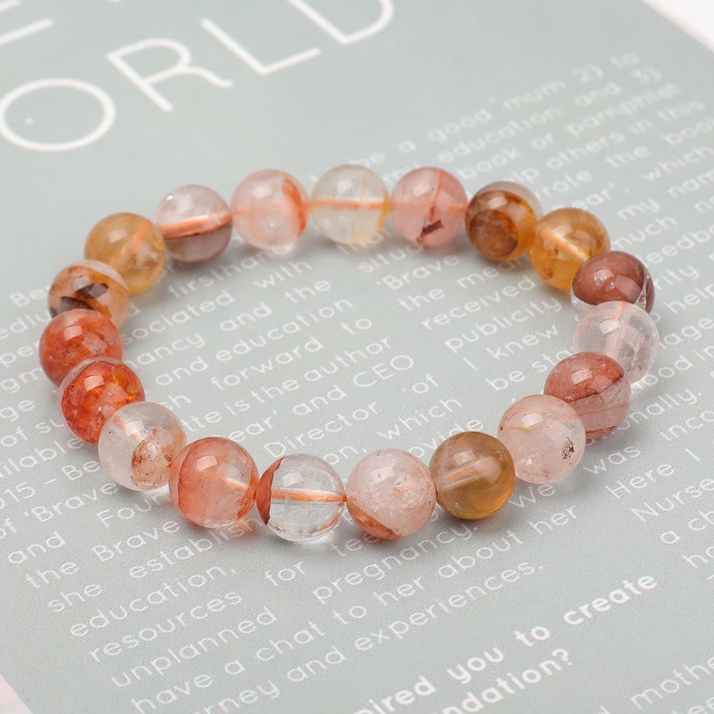 Bracelet en quartz clair de 10 mm pour la guérison énergétique