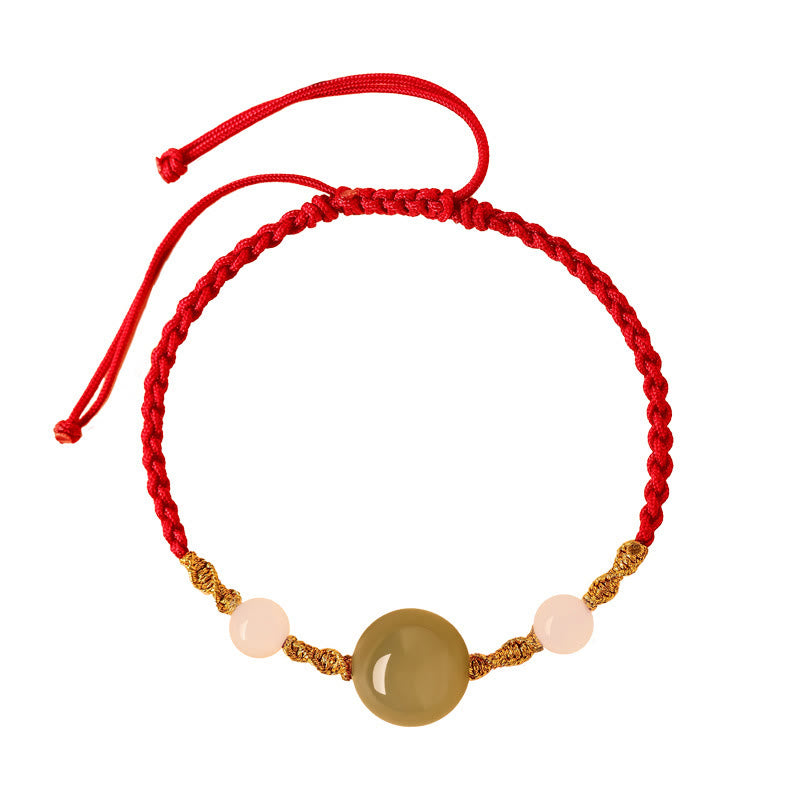 Bracelet tressé porte-bonheur en jade Hetian de 10 mm pour l'équilibre spirituel