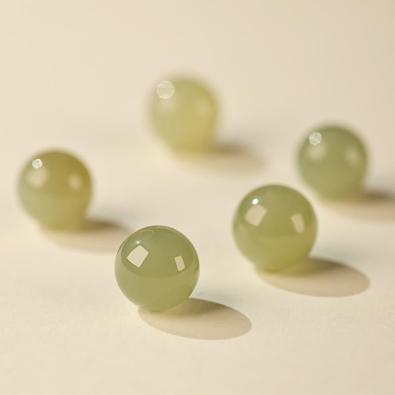 Bracelet tressé porte-bonheur en jade Hetian de 10 mm pour l'équilibre spirituel