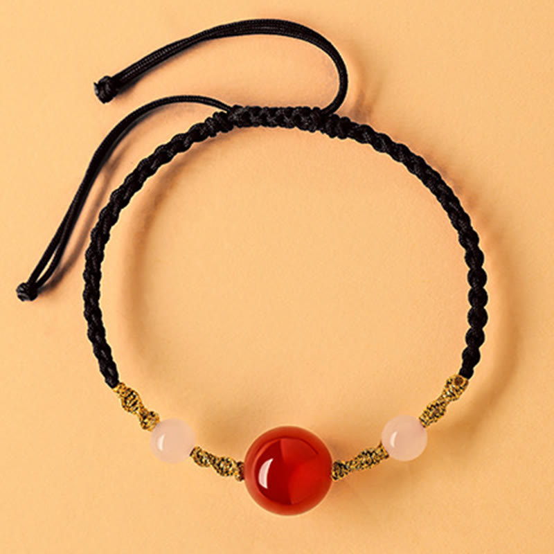 Bracelet tressé porte-bonheur en jade Hetian de 10 mm pour l'équilibre spirituel