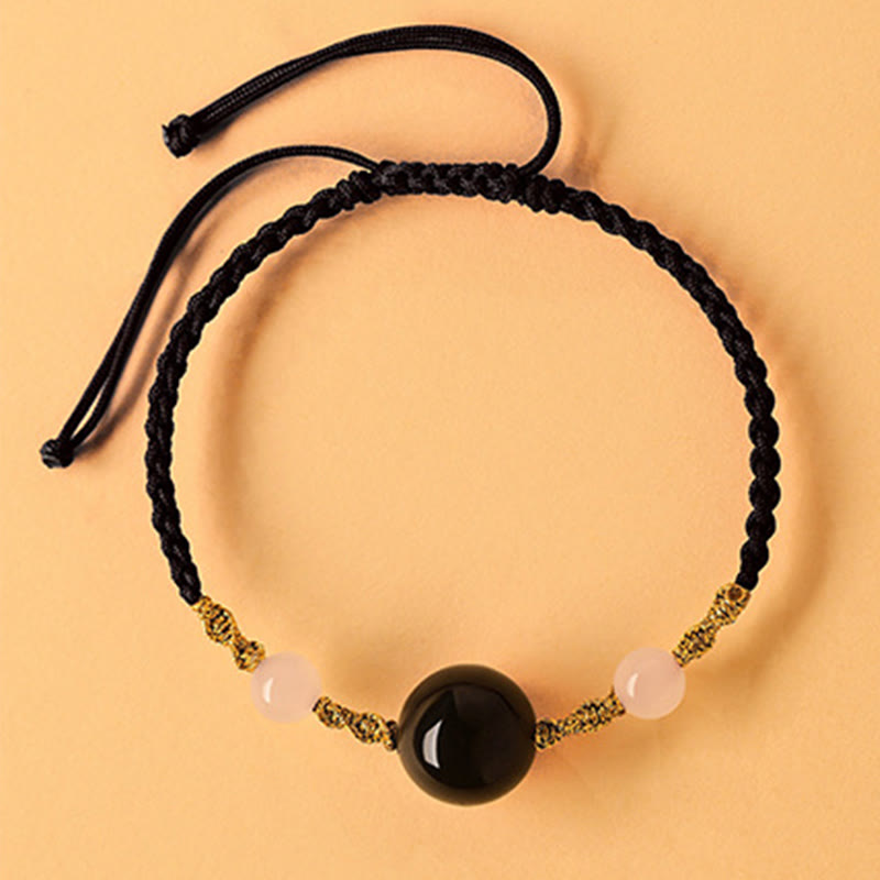 Bracelet tressé porte-bonheur en jade Hetian de 10 mm pour l'équilibre spirituel