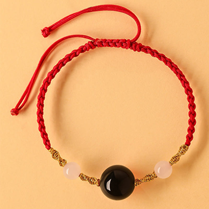 Bracelet tressé porte-bonheur en jade Hetian de 10 mm pour l'équilibre spirituel