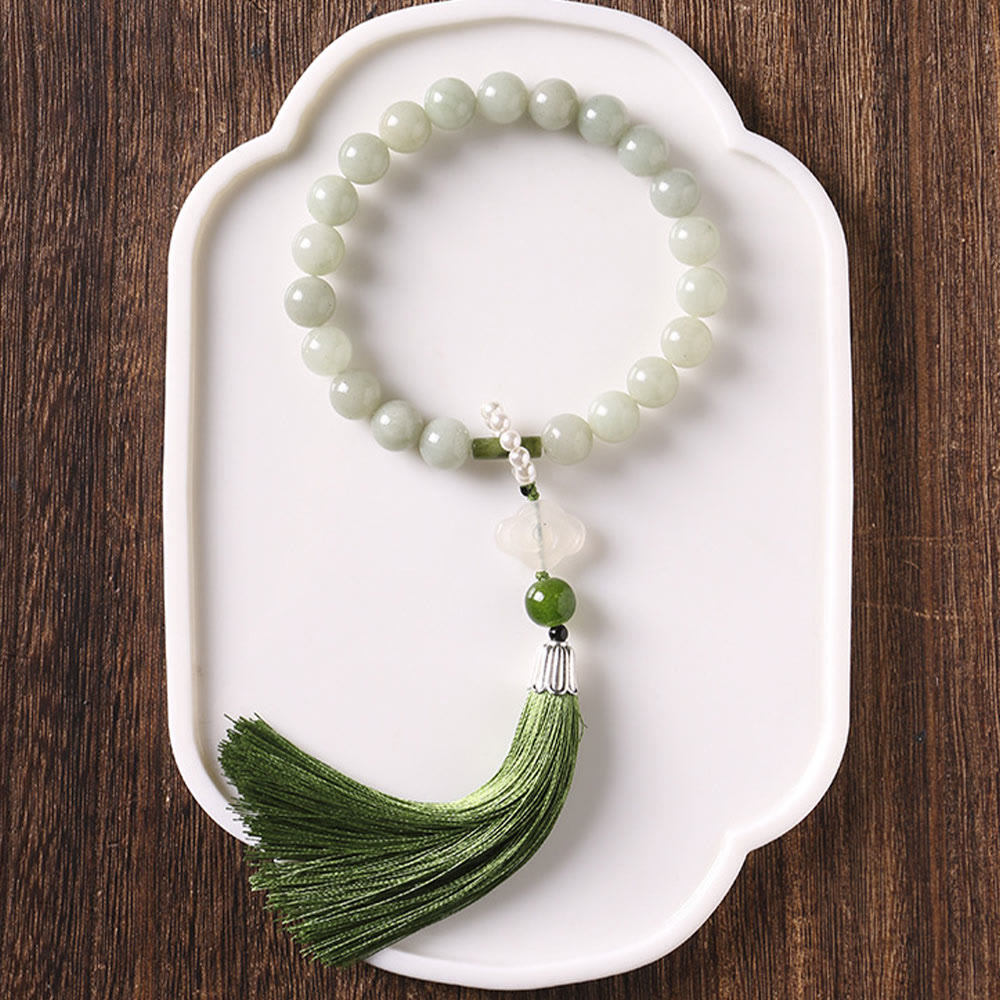Bracelet Mala de Prospérité en Jade de 10 mm pour l'Abondance