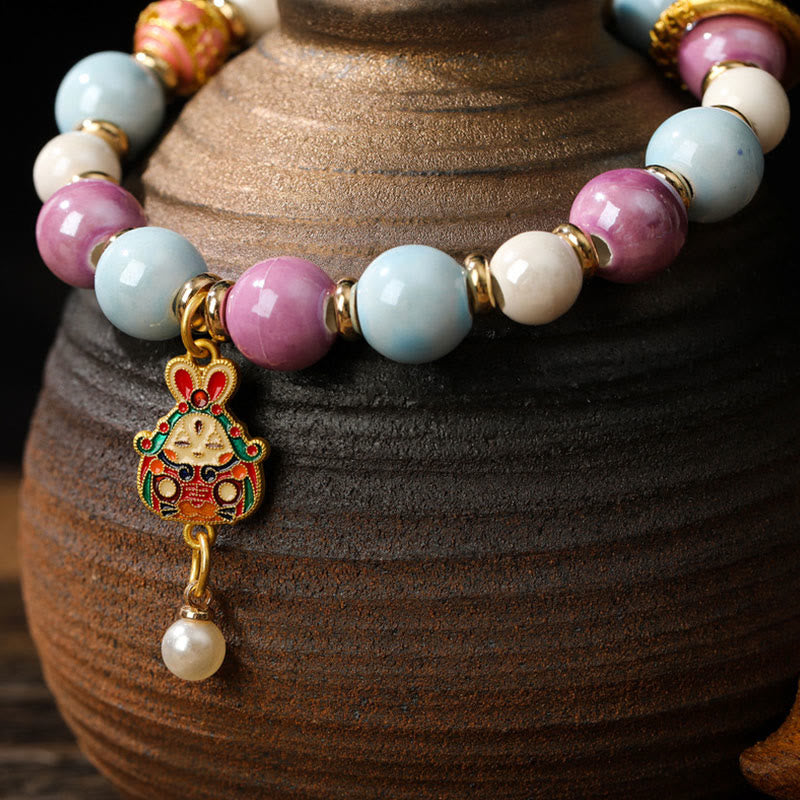Bracelet de protection spirituelle en verre Liuli de 10 mm