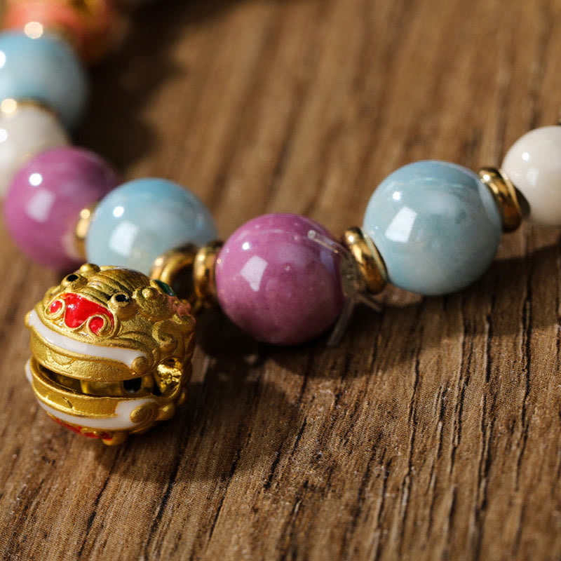 Bracelet de protection spirituelle en verre Liuli de 10 mm