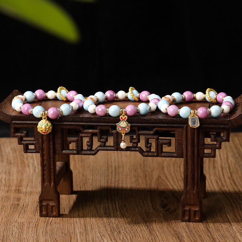Bracelet de protection spirituelle en verre Liuli de 10 mm