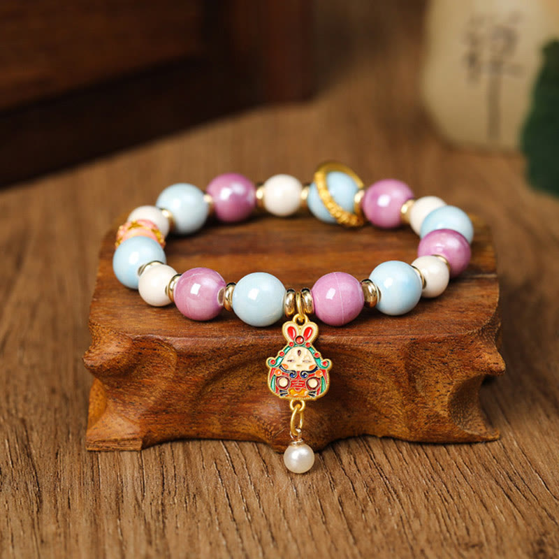Bracelet de protection spirituelle en verre Liuli de 10 mm