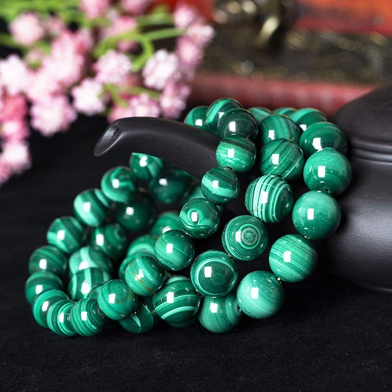 Bracelet de protection en malachite de 10 mm pour le calme