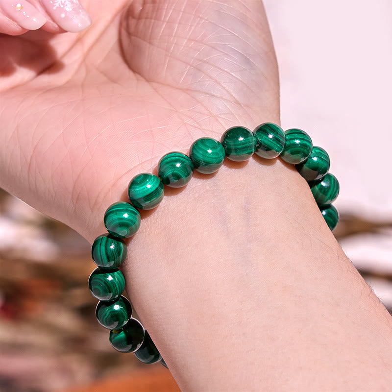 Bracelet de protection en malachite de 10 mm pour le calme
