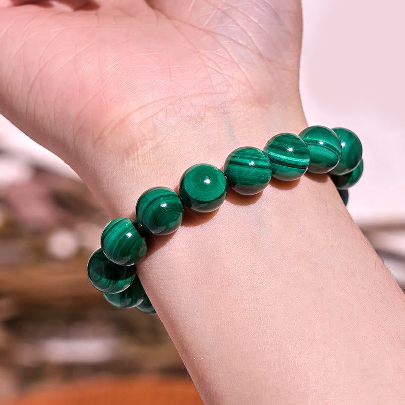 Bracelet de protection en malachite de 10 mm pour le calme