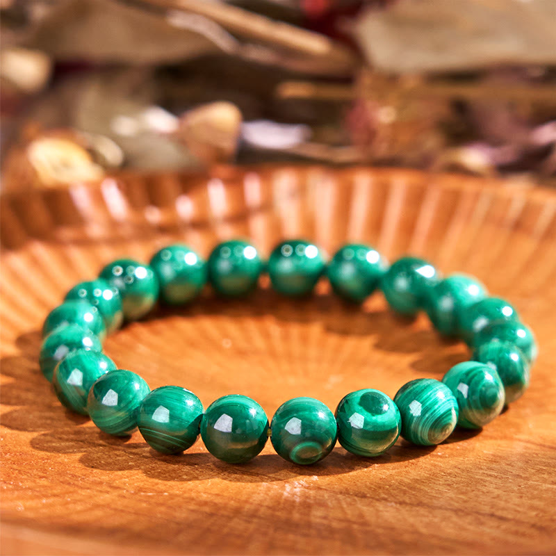 Bracelet de protection en malachite de 10 mm pour le calme