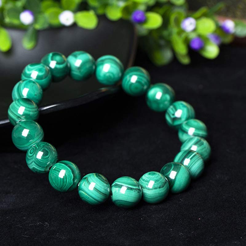 Bracelet de protection en malachite de 10 mm pour le calme