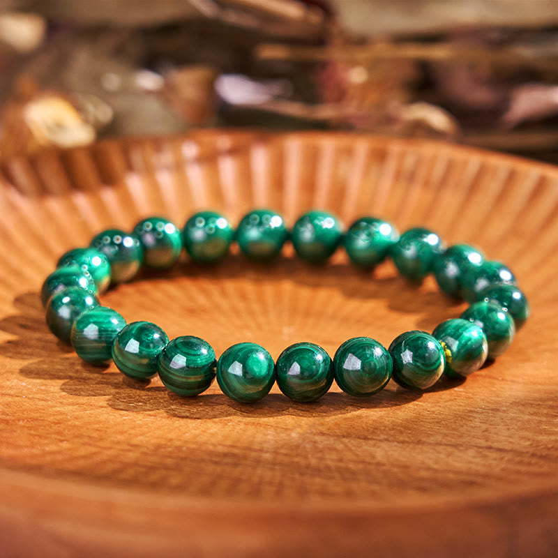 Bracelet de protection en malachite de 10 mm pour le calme