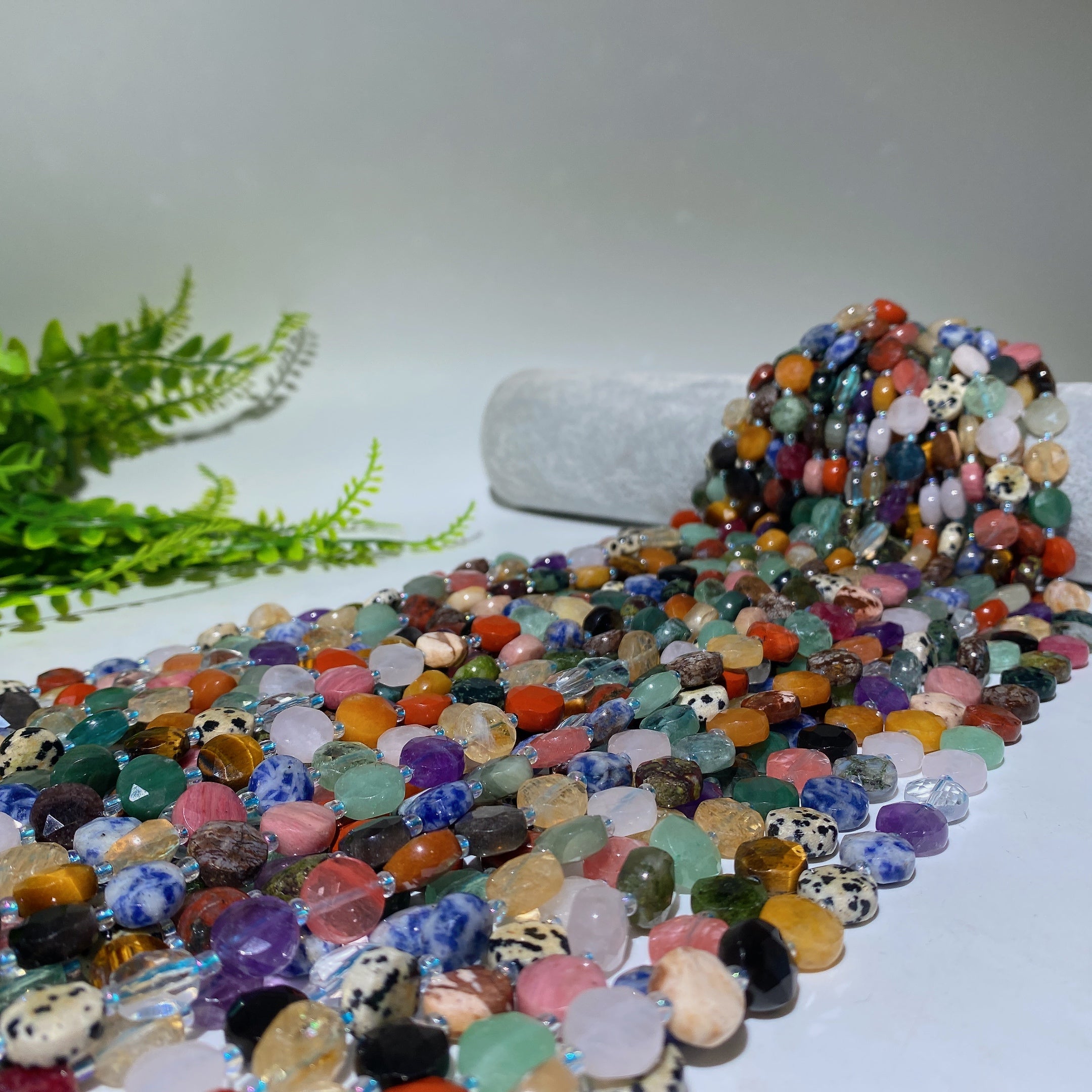 10mm Mixed Crystal Faceted Beads String 38cm for Jewelry Healing