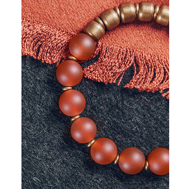 Bracelet de confiance en agate rouge de 10 mm pour la fortune