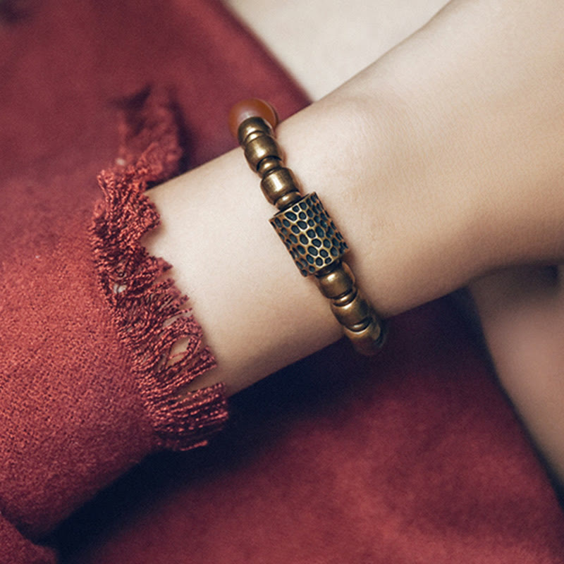 Bracelet de confiance en agate rouge de 10 mm pour la fortune